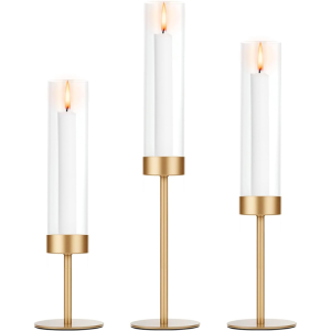 Gold Candle Holder Set